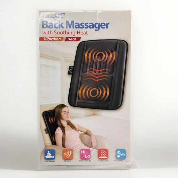 Back Massager With Soothing Heat Auto Hi Lo Intensity Health Touch Home Office - Picture 1 of 7